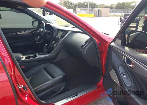 2018 Infiniti Q50 3.0T Red Sport 400 z USA, uszkodzony, nr VIN JN1FV7AR8JM481713